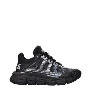 Versace Black Fabric Athletic Men's Sneakers